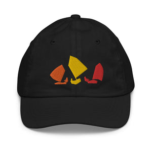 Boatbranding Black Optmist Youth baseball cap Sailing-Gift Regatta Yacht Sailing-Lifestyle Sailing-Apparel Nautical-Fashion Nautical-Gear