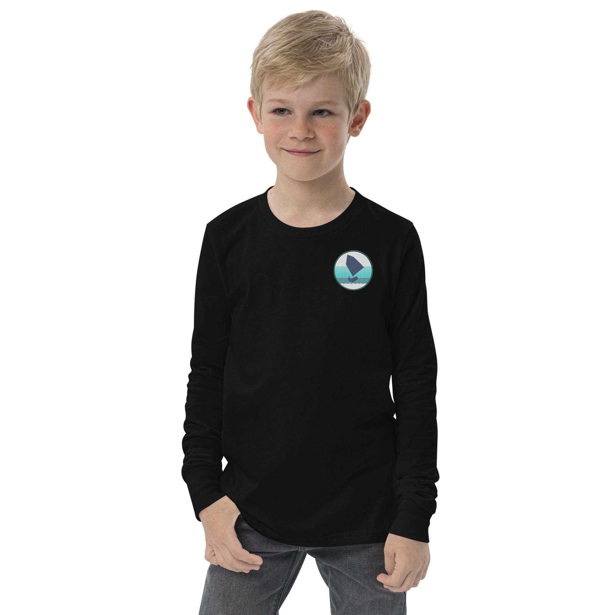 Boatbranding Optimist Youth long sleeve tee (S/M/L) (100% Cotton) Sailing-Gift Regatta Yacht Sailing-Lifestyle Sailing-Apparel Nautical-Fashion Nautical-Gear