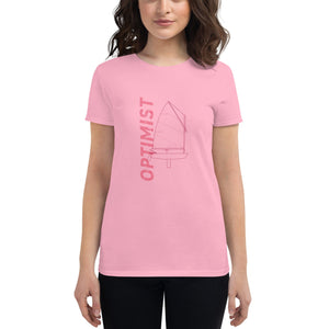 Boatbranding Charity Pink / S Optismist E Women's short sleeve t-shirt Sailing-Gift Regatta Yacht Sailing-Lifestyle Sailing-Apparel Nautical-Fashion Nautical-Gear