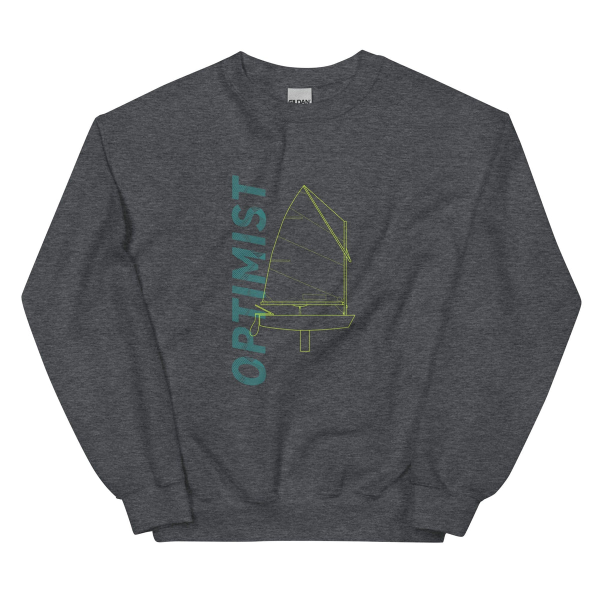 Boatbranding Dark Heather / S Optimist Unisex Sweatshirt Sailing-Gift Regatta Yacht Sailing-Lifestyle Sailing-Apparel Nautical-Fashion Nautical-Gear