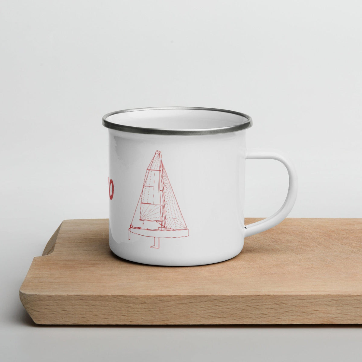 Boatbranding Enamel Mug J70 Sailing-Gift Regatta Yacht Sailing-Lifestyle Sailing-Apparel Nautical-Fashion Nautical-Gear