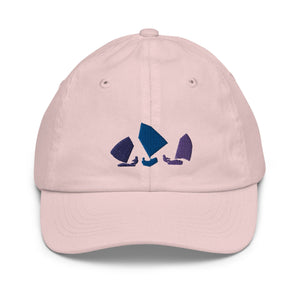 Boatbranding Light Pink Optimist Youth baseball cap Sailing-Gift Regatta Yacht Sailing-Lifestyle Sailing-Apparel Nautical-Fashion Nautical-Gear