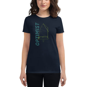 Boatbranding Navy / S Optimist D Women's short sleeve t-shirt Sailing-Gift Regatta Yacht Sailing-Lifestyle Sailing-Apparel Nautical-Fashion Nautical-Gear