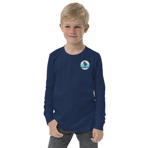 Boatbranding Navy / S Optimist Youth long sleeve tee (S/M/L) (100% Cotton) Sailing-Gift Regatta Yacht Sailing-Lifestyle Sailing-Apparel Nautical-Fashion Nautical-Gear