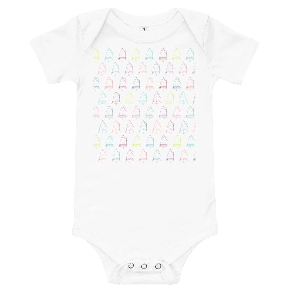 Boatbranding Optimist Baby short sleeve one piece (3M-24M) (100% Cotton) Sailing-Gift Regatta Yacht Sailing-Lifestyle Sailing-Apparel Nautical-Fashion Nautical-Gear