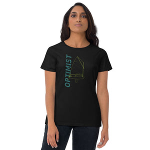 Boatbranding Optimist D Women's short sleeve t-shirt Sailing-Gift Regatta Yacht Sailing-Lifestyle Sailing-Apparel Nautical-Fashion Nautical-Gear