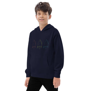 Boatbranding Optimist Kids fleece hoodie Unisex (S/M/L/XL) Sailing-Gift Regatta Yacht Sailing-Lifestyle Sailing-Apparel Nautical-Fashion Nautical-Gear