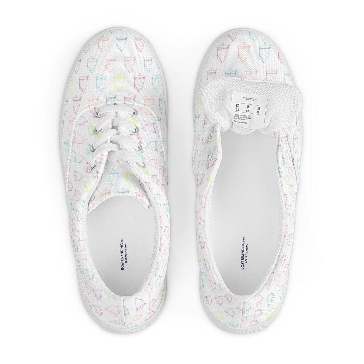 Boatbranding Optimist Men’s lace-up canvas shoes Sailing-Gift Regatta Yacht Sailing-Lifestyle Sailing-Apparel Nautical-Fashion Nautical-Gear