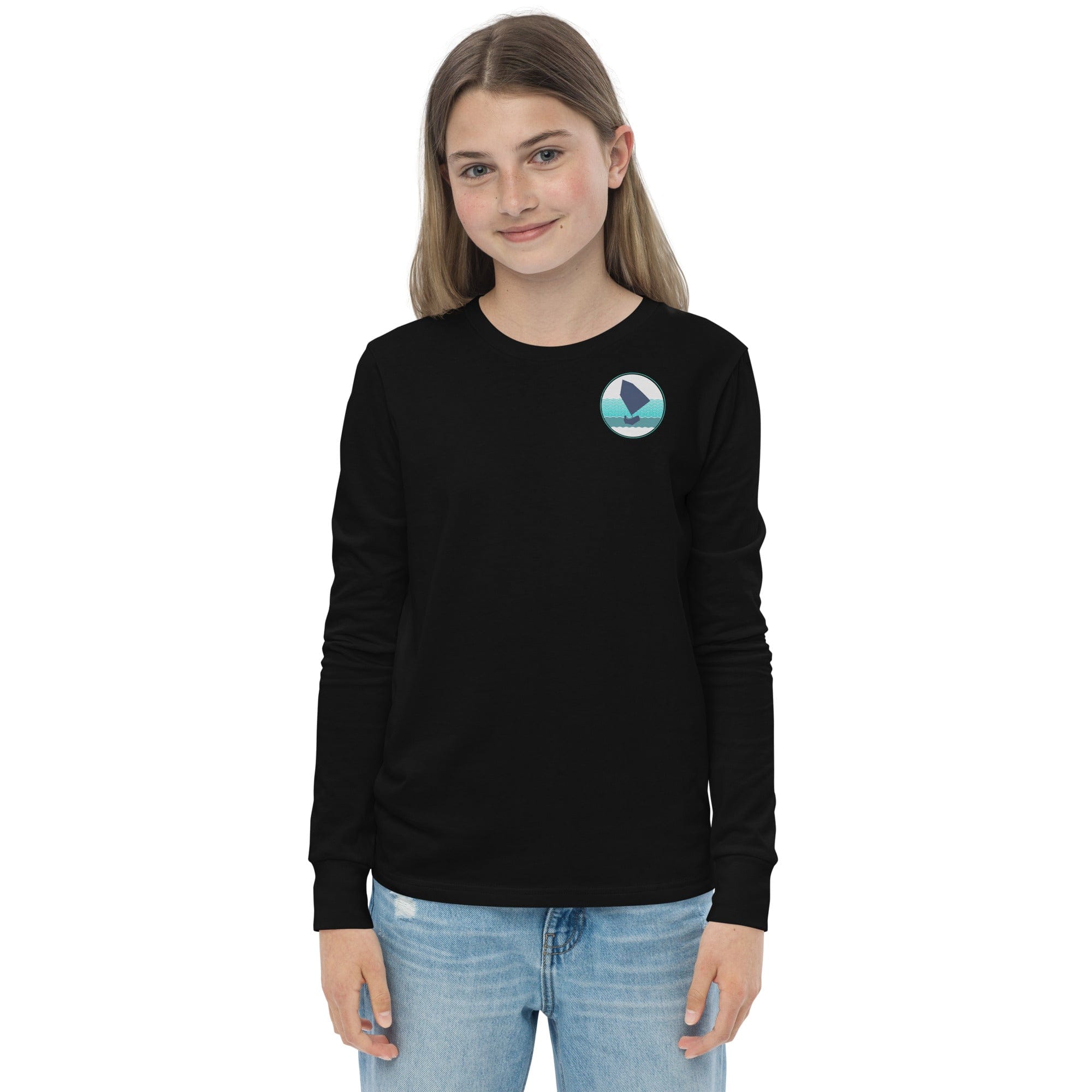 Boatbranding Optimist Youth long sleeve tee (S/M/L) (100% Cotton) Sailing-Gift Regatta Yacht Sailing-Lifestyle Sailing-Apparel Nautical-Fashion Nautical-Gear