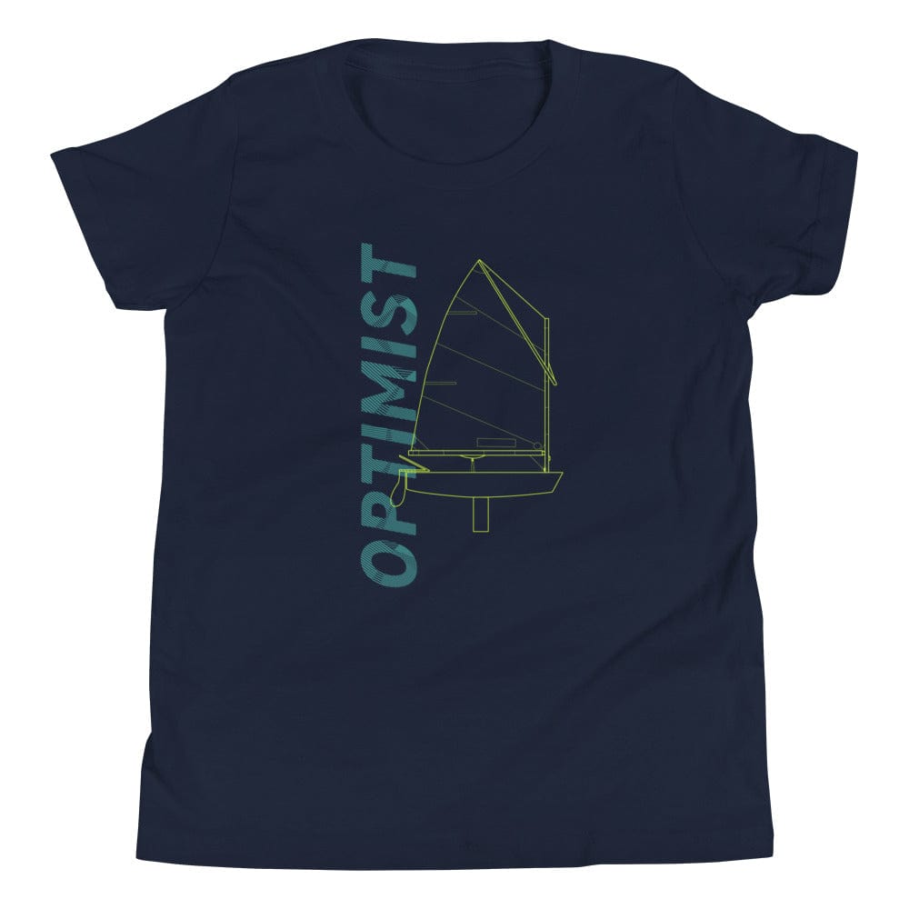 Boatbranding Optimist Youth Short Sleeve T-Shirt (S/M/L/XL) (100% Cotton) Sailing-Gift Regatta Yacht Sailing-Lifestyle Sailing-Apparel Nautical-Fashion Nautical-Gear