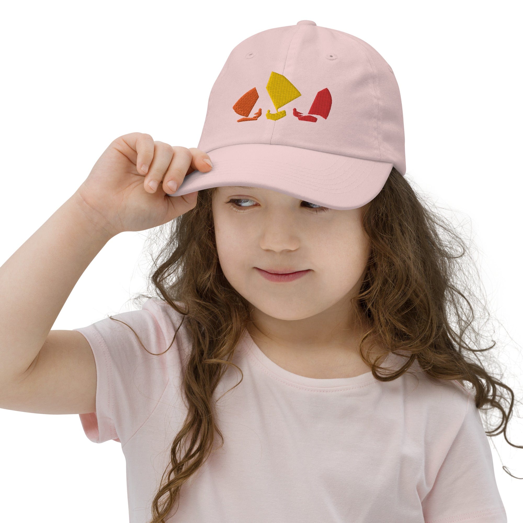 Boatbranding White Optmist Youth baseball cap Sailing-Gift Regatta Yacht Sailing-Lifestyle Sailing-Apparel Nautical-Fashion Nautical-Gear