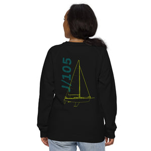 Boatbranding Unisex organic raglan sweatshirt J105 Sailing-Gift Regatta Yacht Sailing-Lifestyle Sailing-Apparel Nautical-Fashion Nautical-Gear