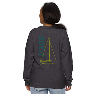 Boatbranding Unisex organic raglan sweatshirt J105 Sailing-Gift Regatta Yacht Sailing-Lifestyle Sailing-Apparel Nautical-Fashion Nautical-Gear