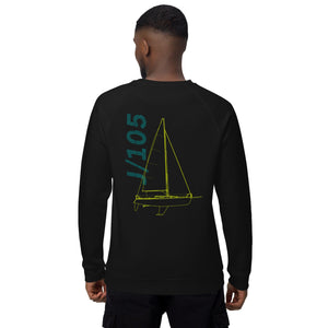 Boatbranding Unisex organic raglan sweatshirt J105 Sailing-Gift Regatta Yacht Sailing-Lifestyle Sailing-Apparel Nautical-Fashion Nautical-Gear