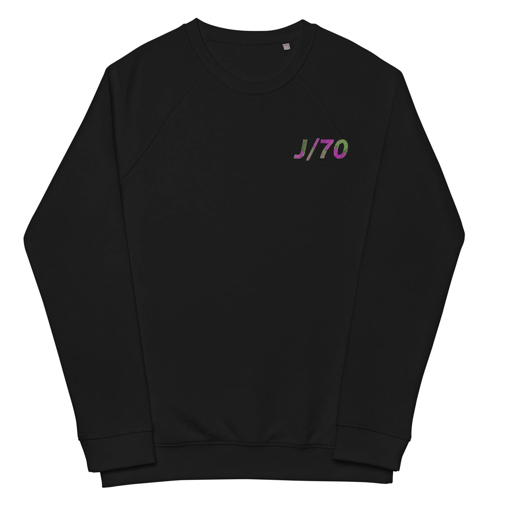 Boatbranding Black / XS Unisex organic raglan sweatshirt J70 Sailing-Gift Regatta Yacht Sailing-Lifestyle Sailing-Apparel Nautical-Fashion Nautical-Gear