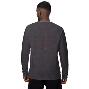 Boatbranding Unisex organic raglan sweatshirt J70 Sailing-Gift Regatta Yacht Sailing-Lifestyle Sailing-Apparel Nautical-Fashion Nautical-Gear