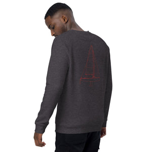 Boatbranding Unisex organic raglan sweatshirt J70 Sailing-Gift Regatta Yacht Sailing-Lifestyle Sailing-Apparel Nautical-Fashion Nautical-Gear