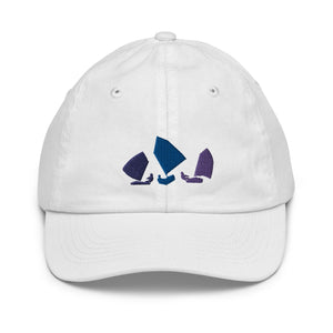 Boatbranding White Optimist Youth baseball cap Sailing-Gift Regatta Yacht Sailing-Lifestyle Sailing-Apparel Nautical-Fashion Nautical-Gear