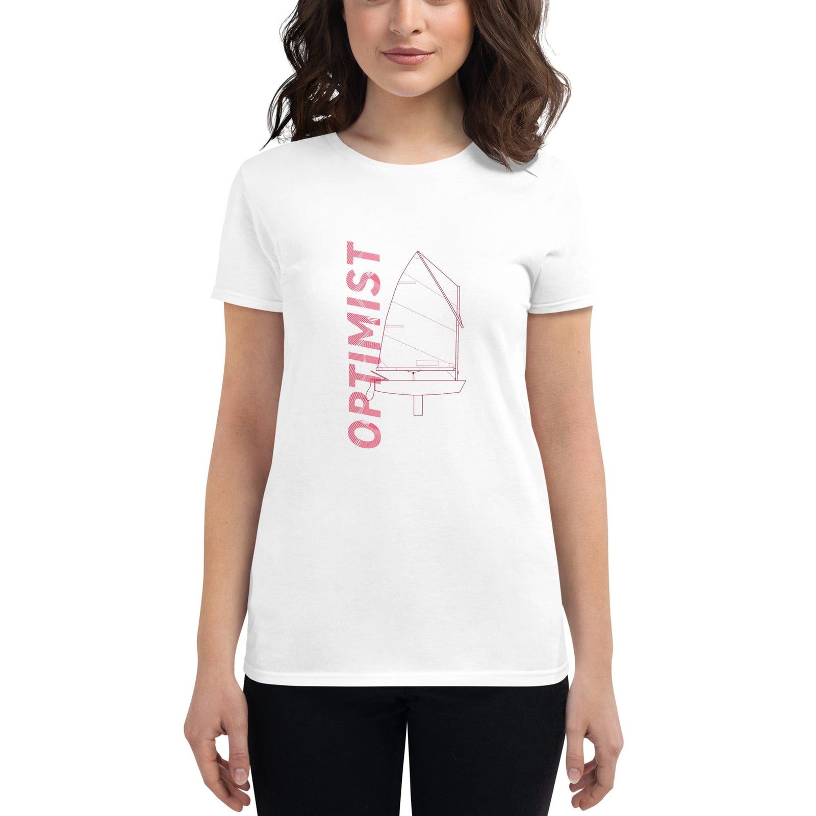 Boatbranding Charity Pink / S Optismist E Women's short sleeve t-shirt Sailing-Gift Regatta Yacht Sailing-Lifestyle Sailing-Apparel Nautical-Fashion Nautical-Gear