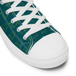 Boatbranding Women’s Optimist high top canvas shoes Sailing-Gift Regatta Yacht Sailing-Lifestyle Sailing-Apparel Nautical-Fashion Nautical-Gear