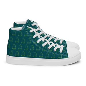 Boatbranding Women’s Optimist high top canvas shoes Sailing-Gift Regatta Yacht Sailing-Lifestyle Sailing-Apparel Nautical-Fashion Nautical-Gear