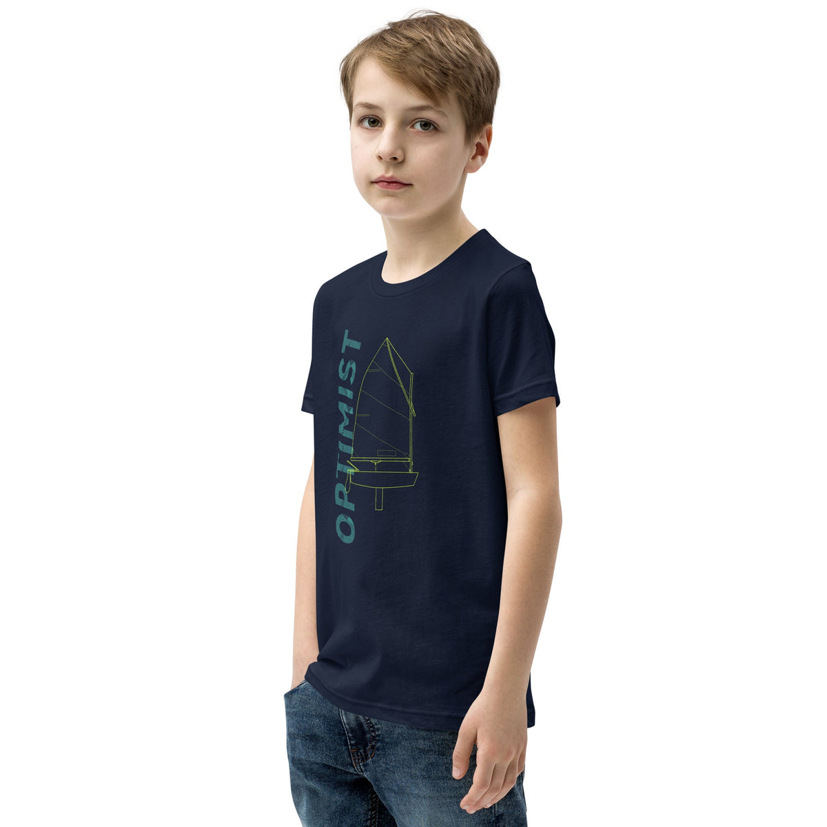 Boatbranding Youth Short Sleeve T-Shirt (S/M/L/XL) (100% Cotton) Sailing-Gift Regatta Yacht Sailing-Lifestyle Sailing-Apparel Nautical-Fashion Nautical-Gear