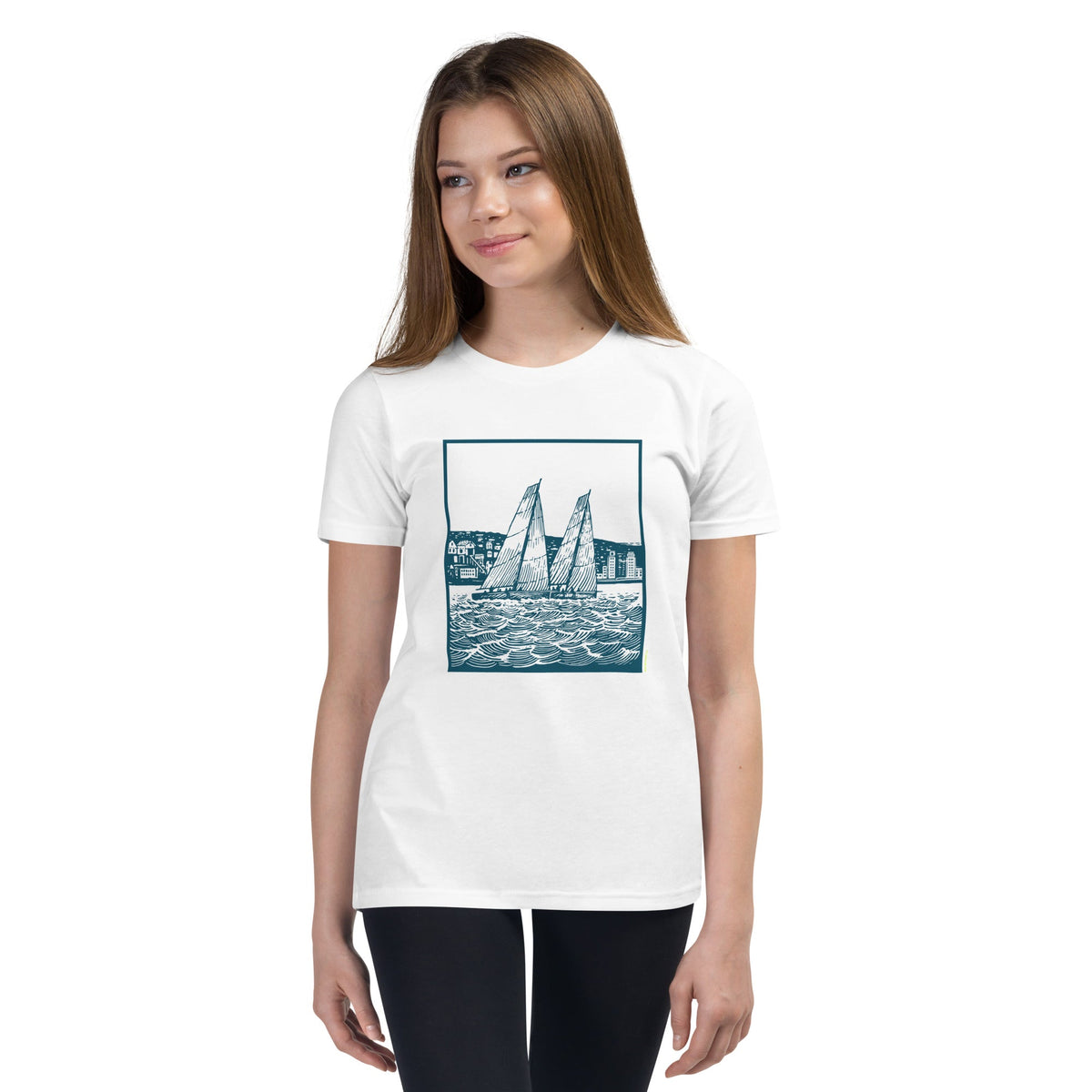 Boatbranding Youth Short Sleeve T-Shirt Sailing-Gift Regatta Yacht Sailing-Lifestyle Sailing-Apparel Nautical-Fashion Nautical-Gear