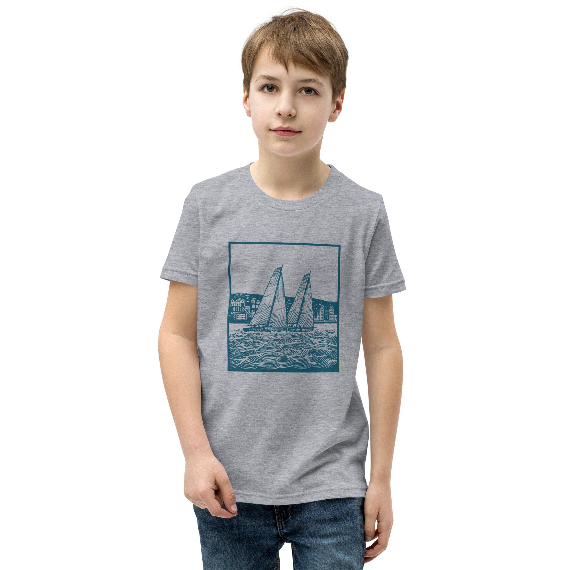 Boatbranding Youth Short Sleeve T-Shirt Sailing-Gift Regatta Yacht Sailing-Lifestyle Sailing-Apparel Nautical-Fashion Nautical-Gear