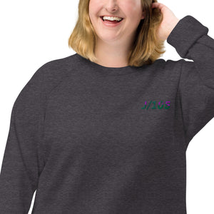 Unisex organic raglan sweatshirt J105